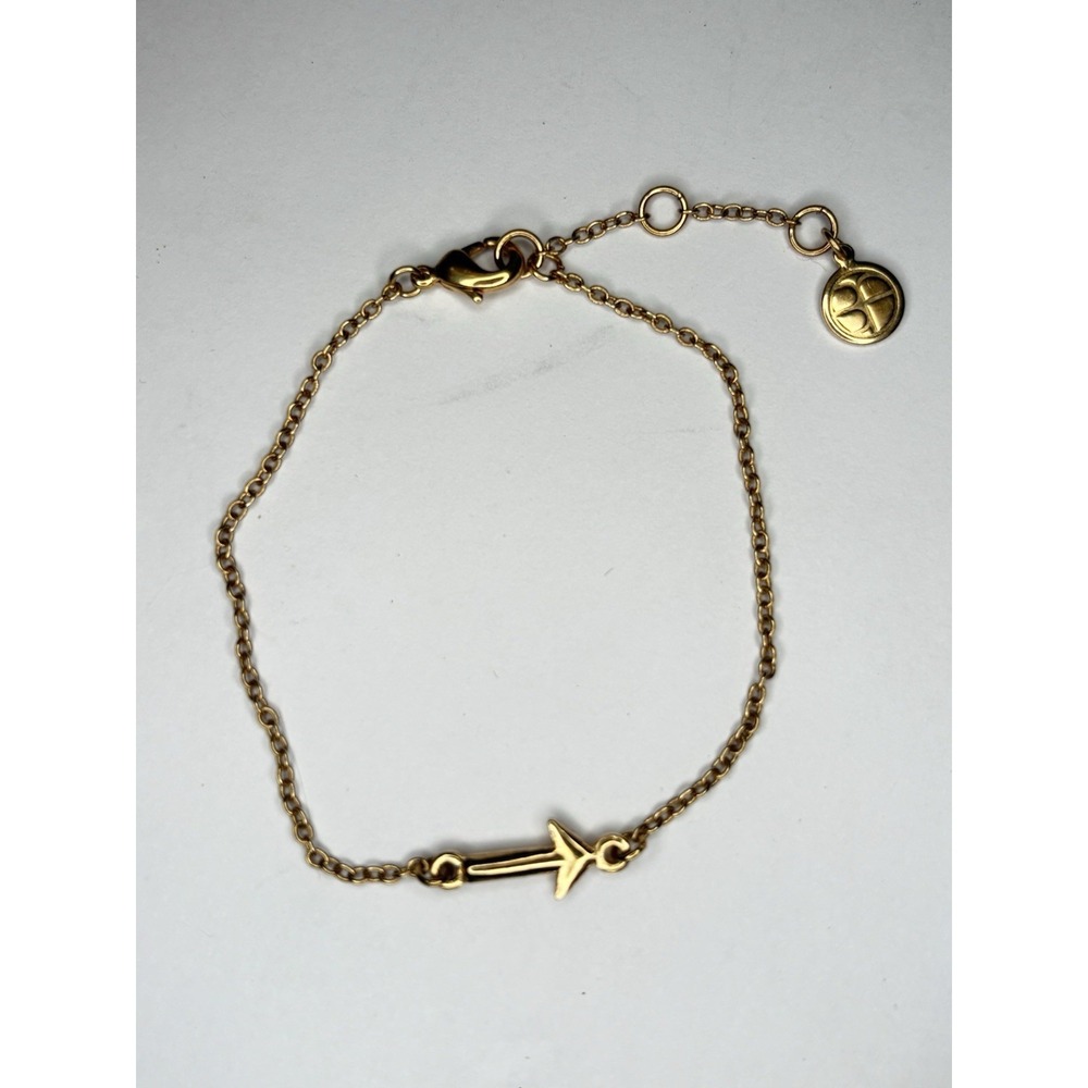 Vintage Banana Republic Arrow Bracelet Gold Tone Chain 6" - 7" Adjustable